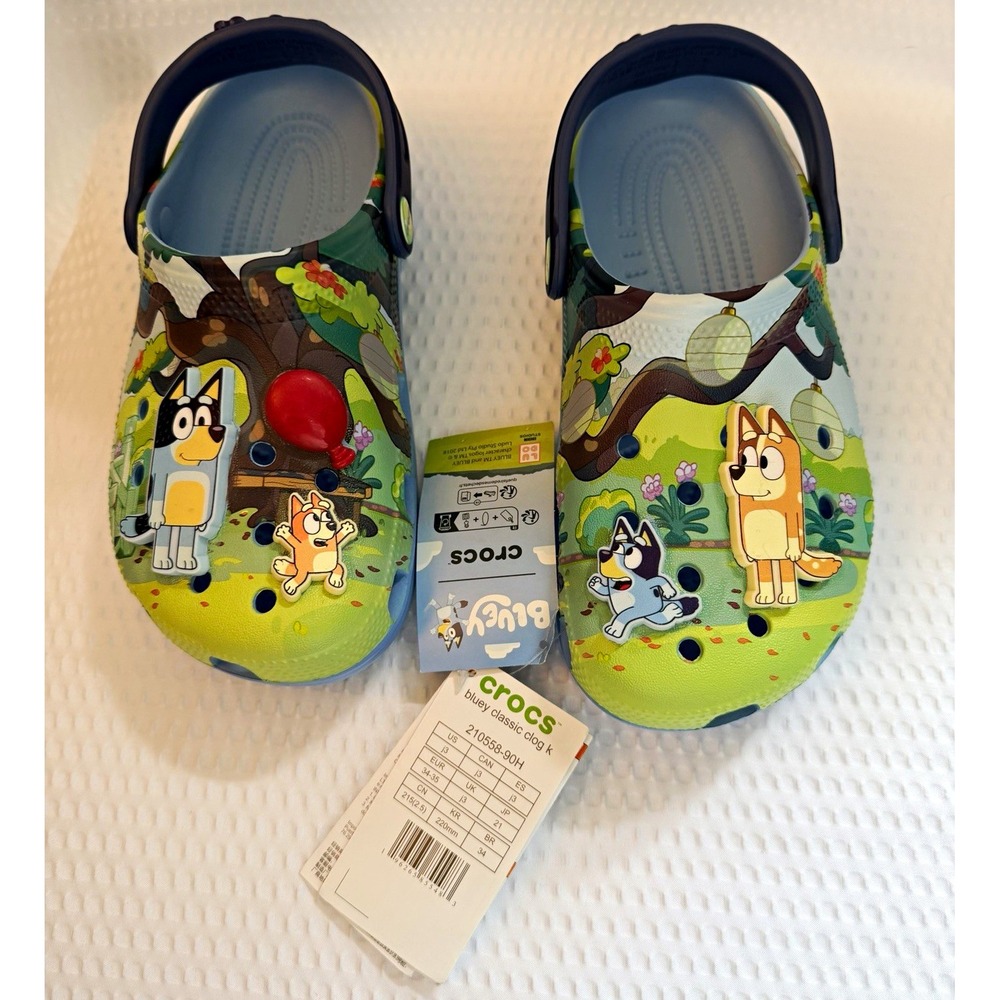 Crocs Bluey Classic Clog Unisex Kids Multicolor Slip On 210558-90H Size J3